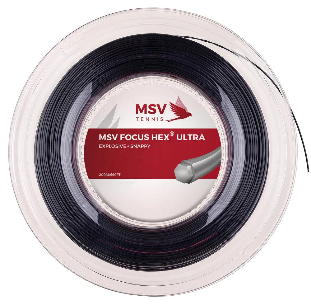 MSV Focus HEX® Ultra Tennis String 200m 1.25mm black