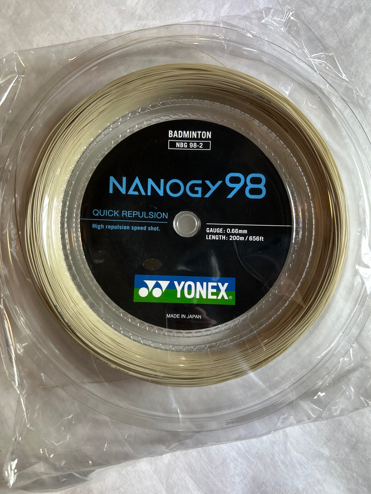 Yonex Nanogy 98 Badminton String Reel - Cosmic Gold