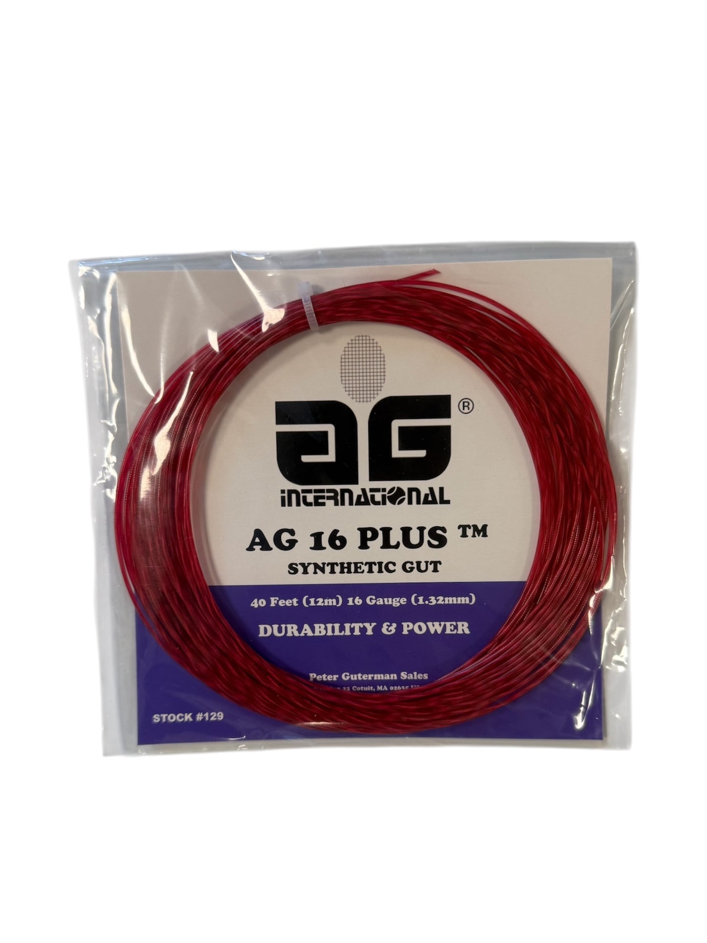 AG 16 Plus Tennis String Set - Red