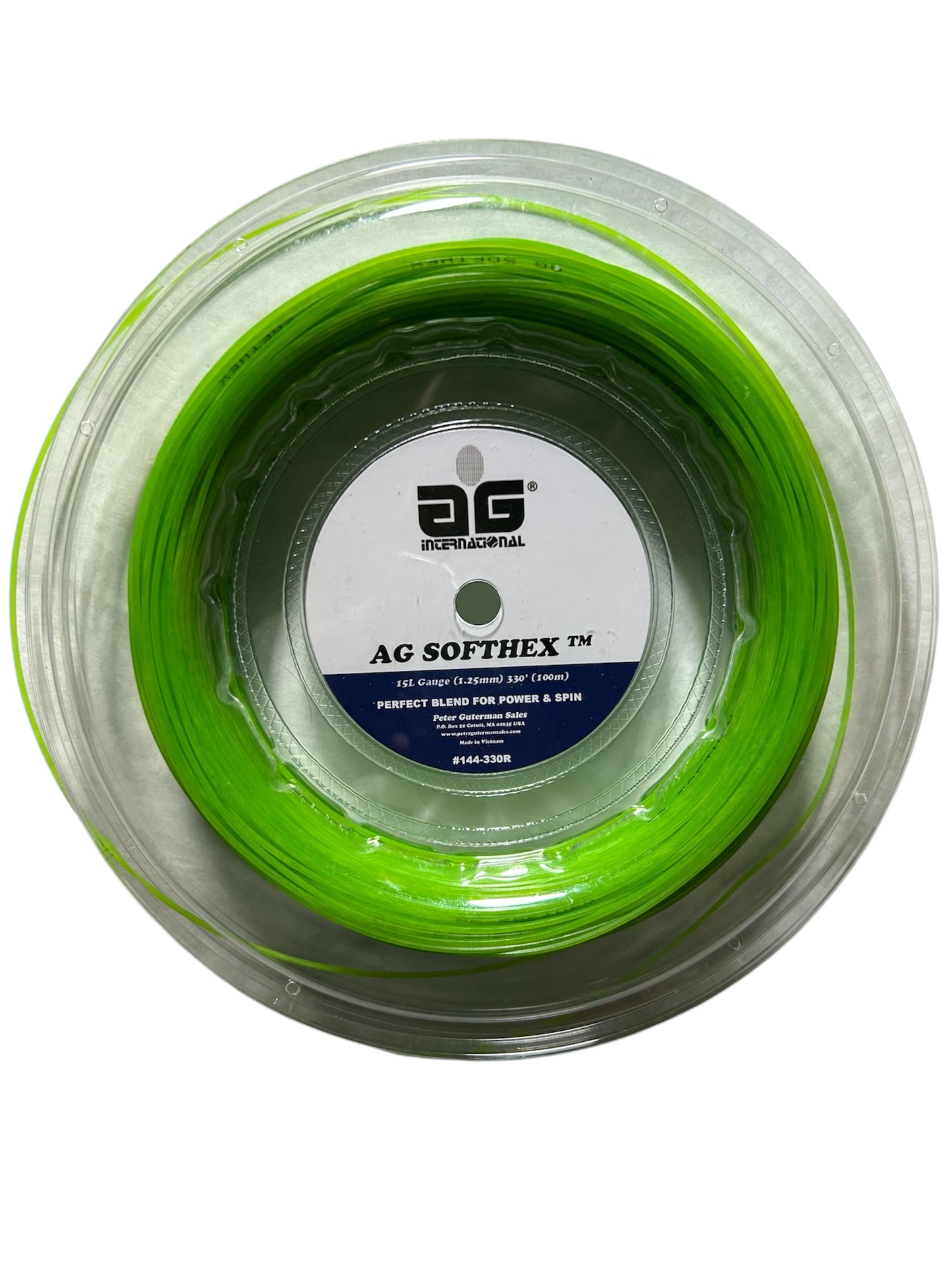 AG SOFTHEX 15L Tennis String Reel - Mint Green