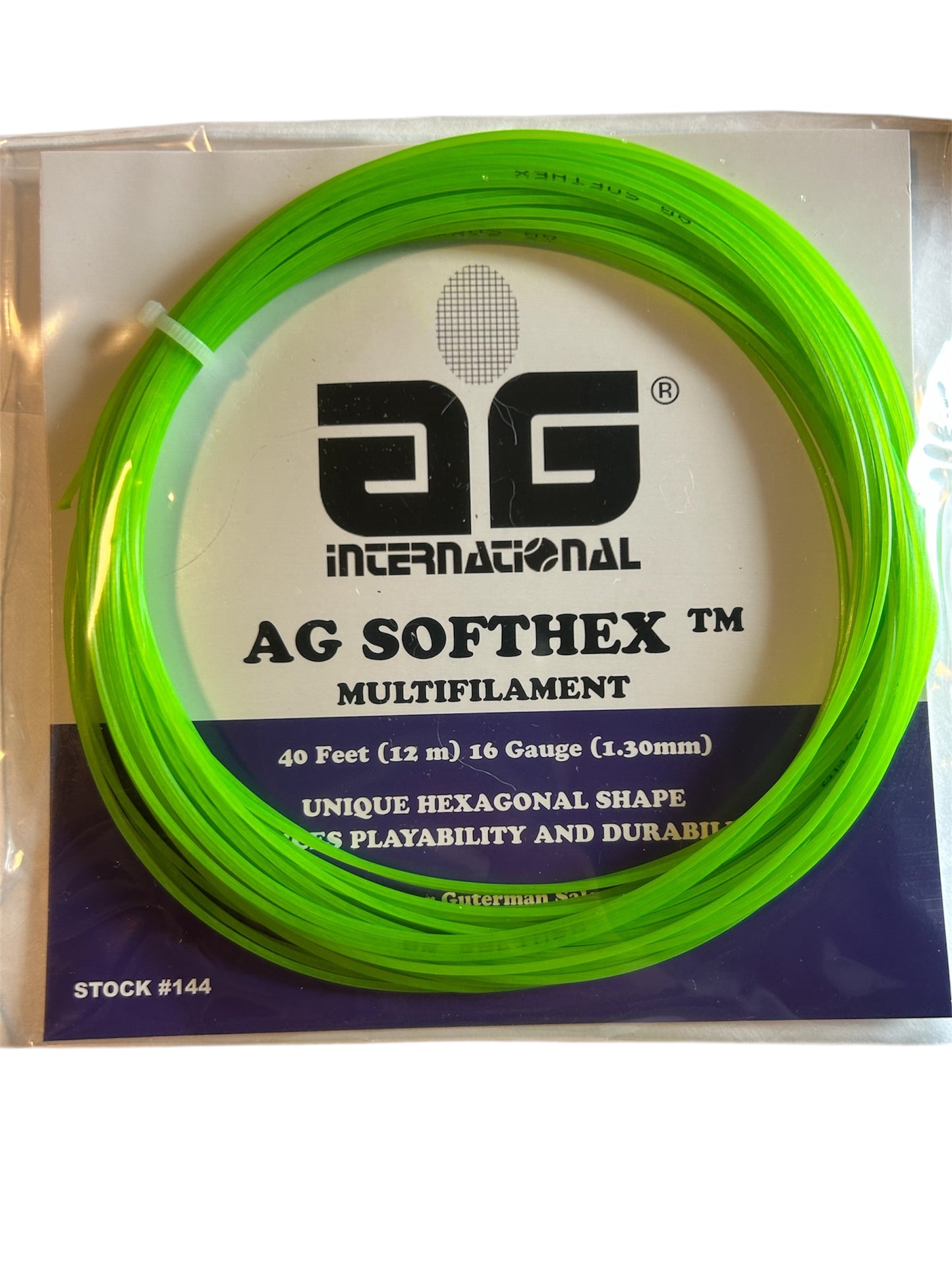 AG SOFTHEX 15L Tennis String Set - Mint Green