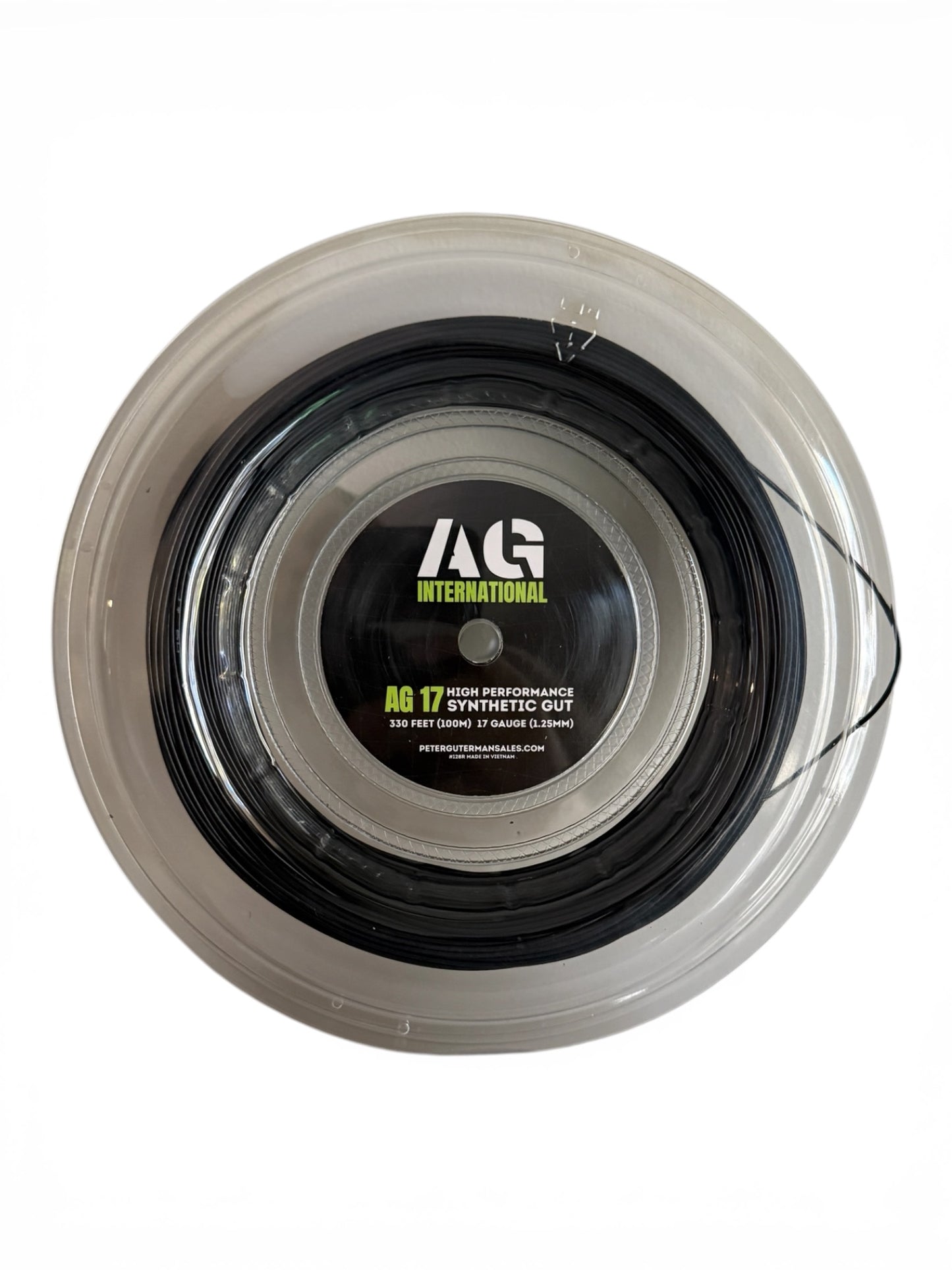 AG 100 Nylon Black Double Wrapped 330' Reel - Tennis String