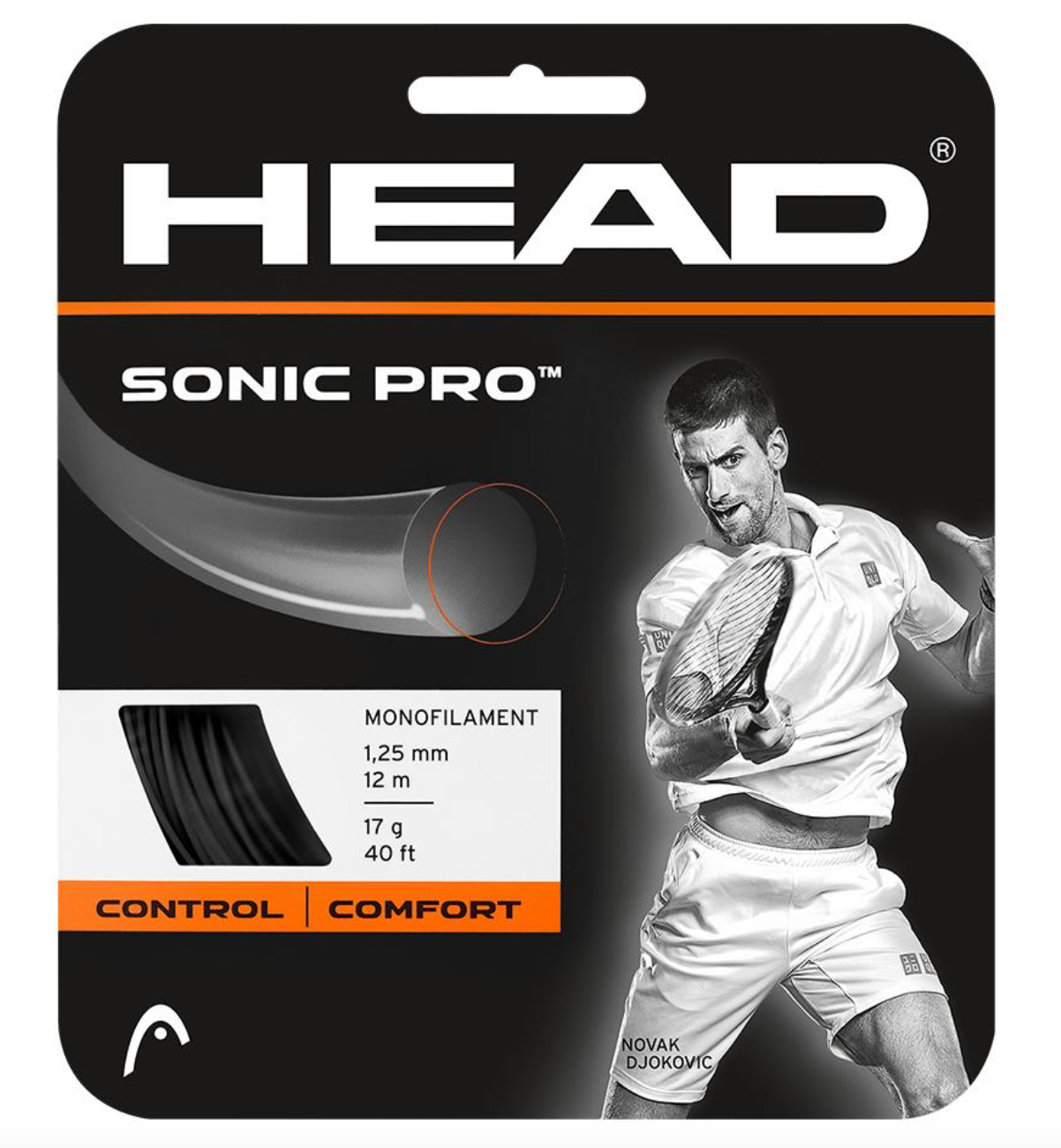 Head Sonic Pro 17g Tennis String Set - Black