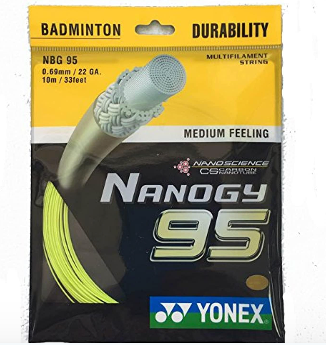 Yonex Nanogy 95 Badminton String - Flash Yellow