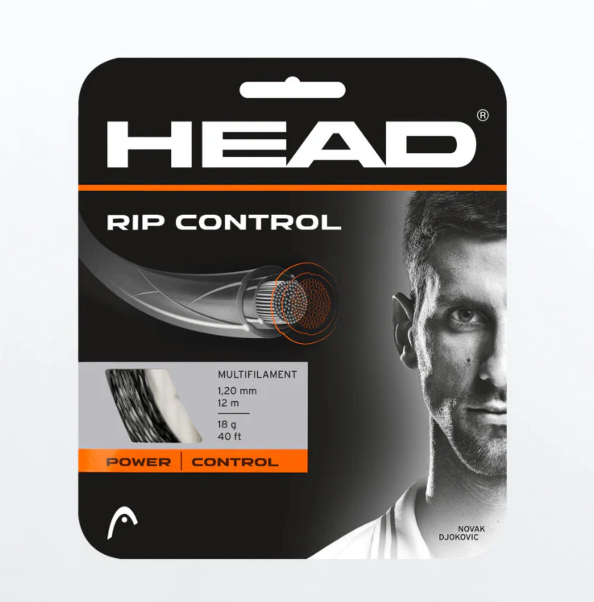 HEAD RIP Control 18 Tennis String Set - Black