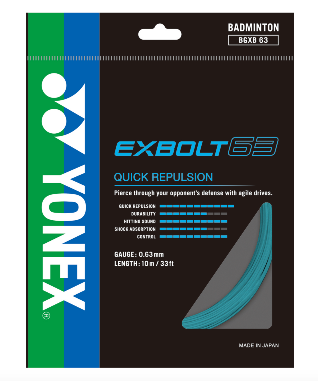 Yonex Exbolt 63 Badminton String - Mint
