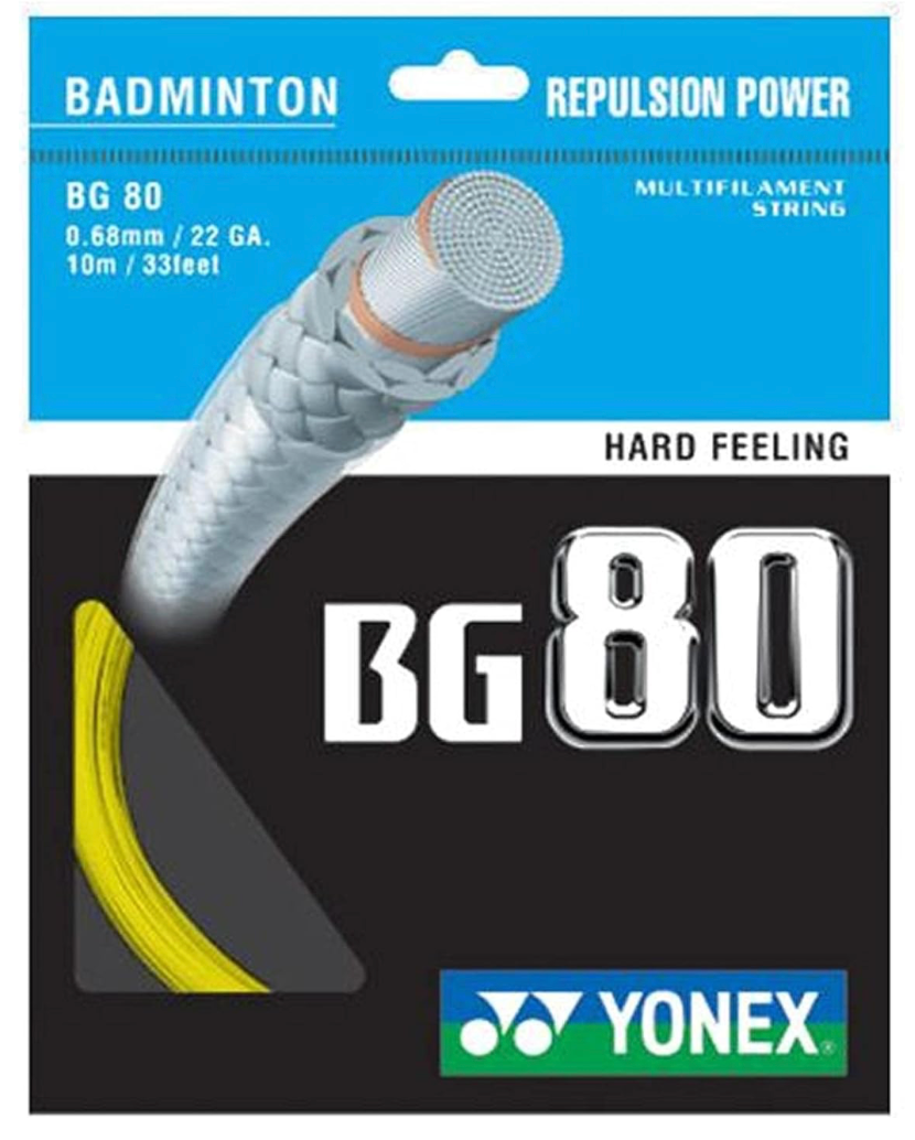 Yonex BG 80 Badminton String Set - Yellow
