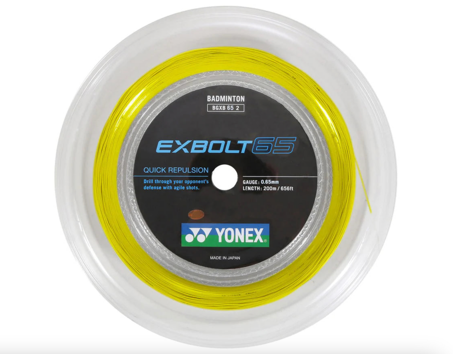 Yonex BG Exbolt 65 Badminton String Reel - Yellow