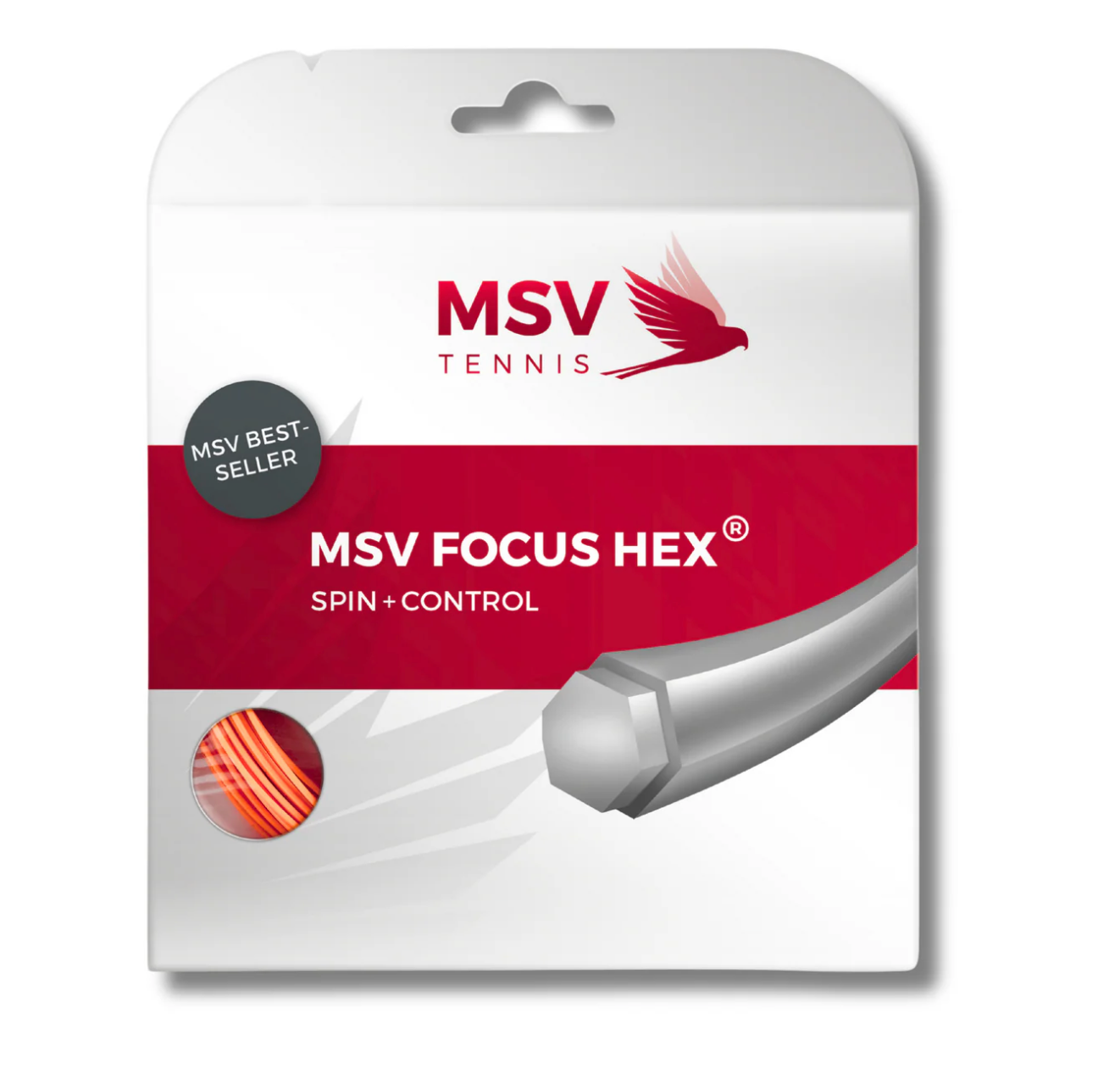 MSV Focus HEX Tennis String Set 12m 1.23mm - orange