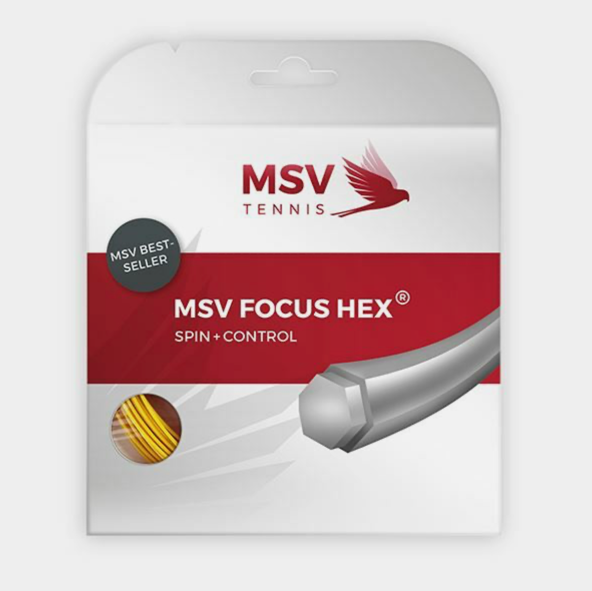 MSV Focus HEX Tennis String 12 m 1.18 mm - Yellow