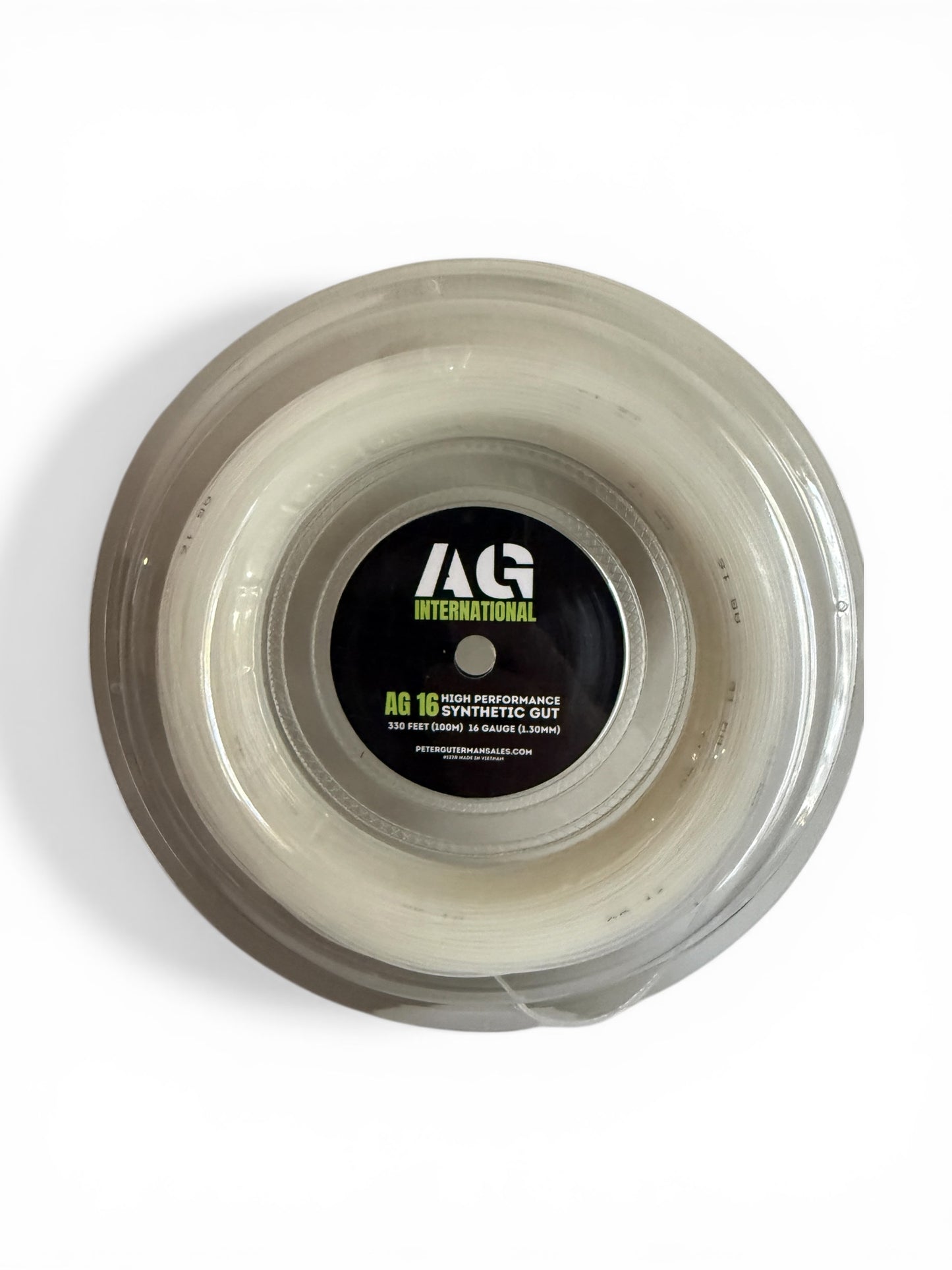 AG 16 Synthetic Gut Tennis String Reel-16-White