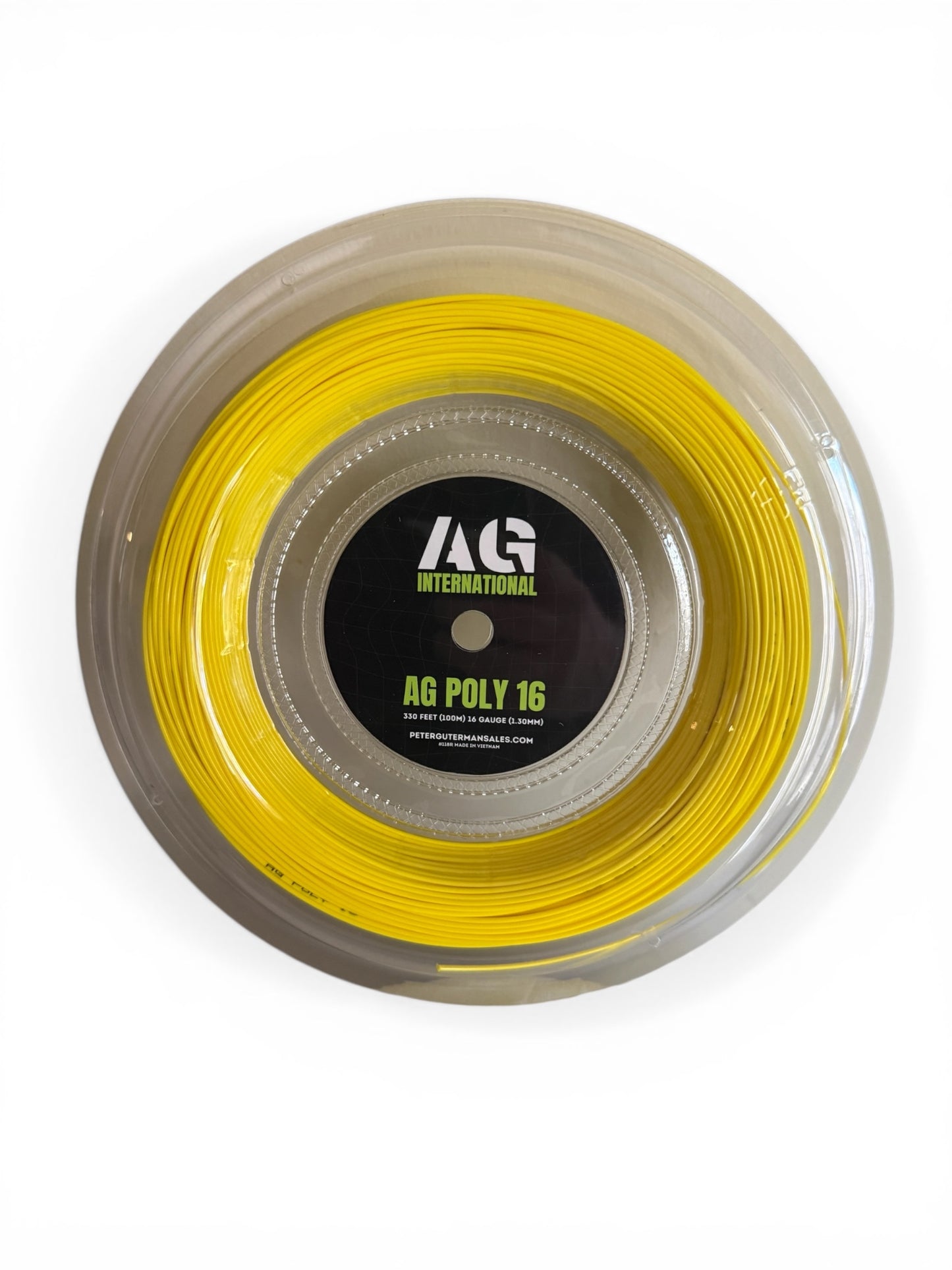 AG Poly 16 Yellow Tennis String Reel 330'