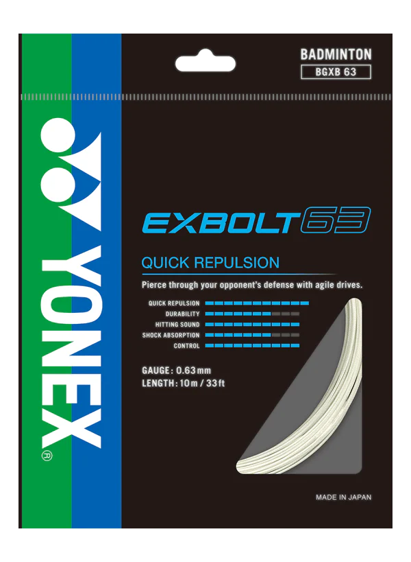 Yonex Exbolt 63 Badminton String - White