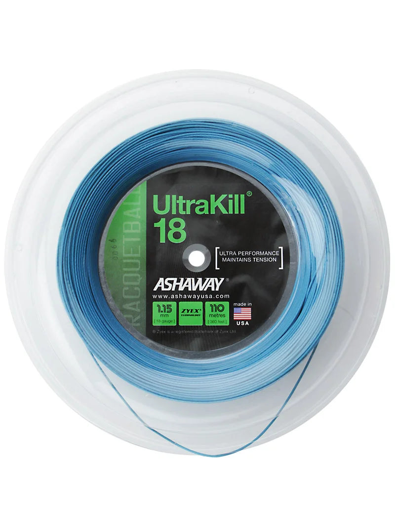 Ashaway Ultrakill 18 Power Blue String (REEL)