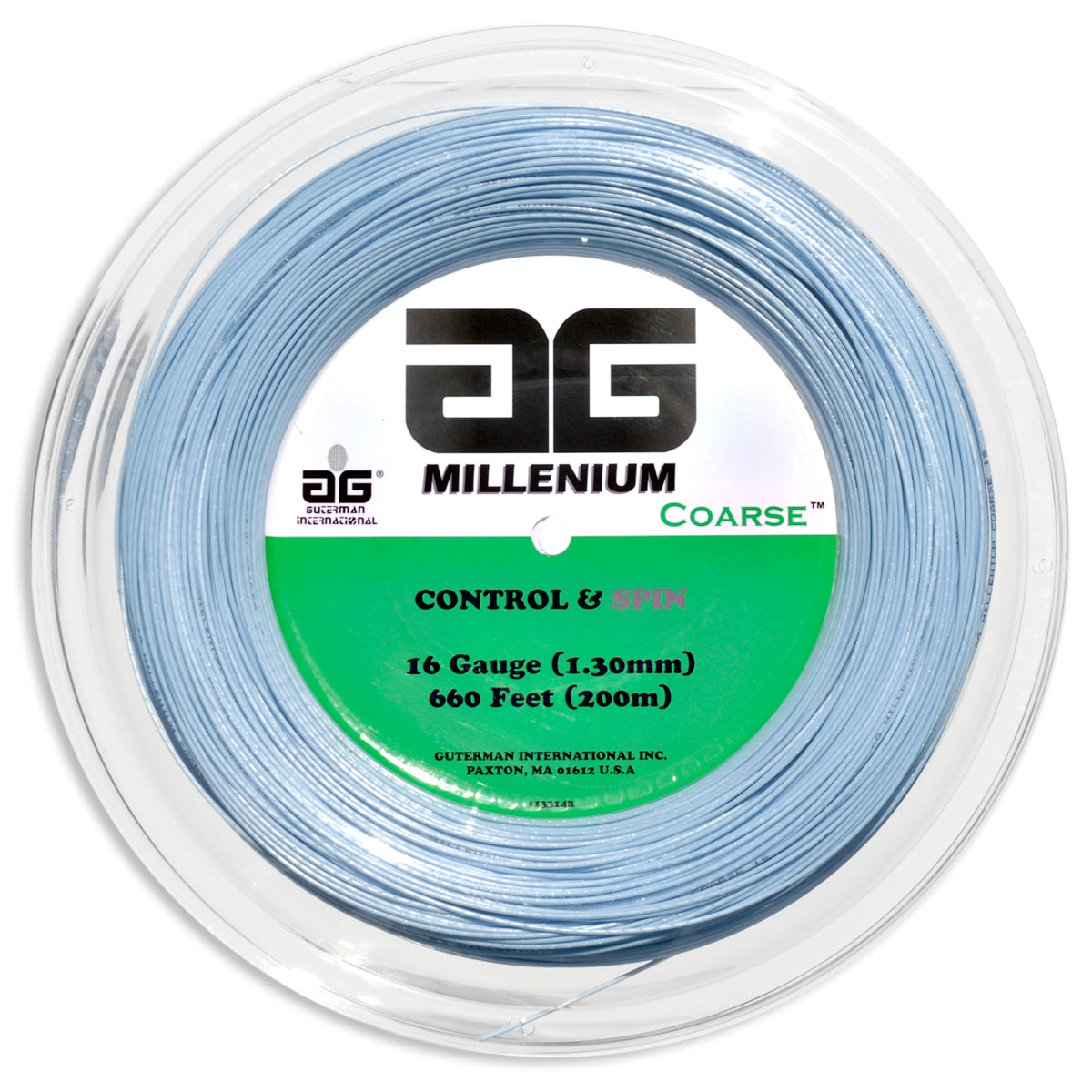 AG Millenium Coarse Tennis String Reel-16-Light Blue