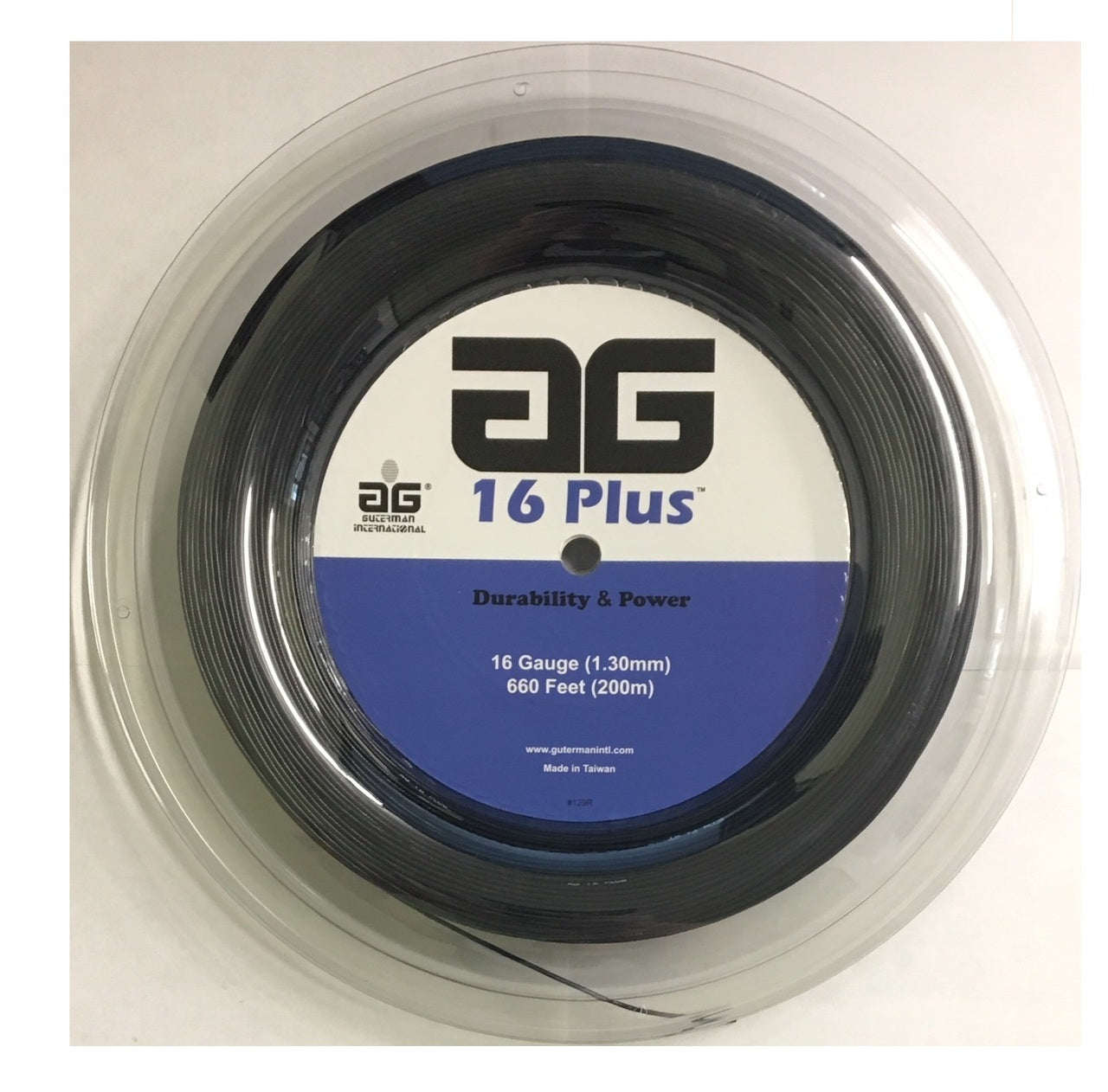 AG 16 Plus Tennis String Reel 660' - Black