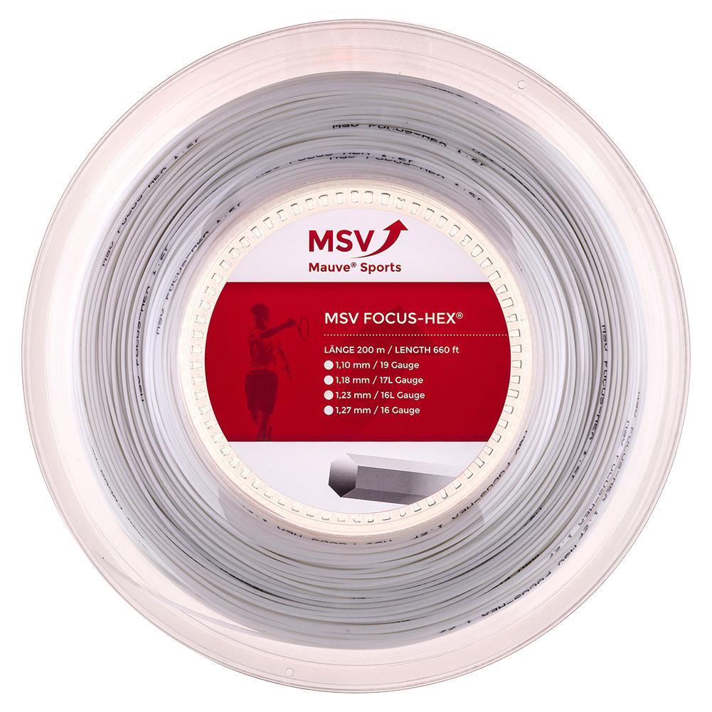 MSV Focus HEX Tennis String Reel, 16/1.27 Gauge, White