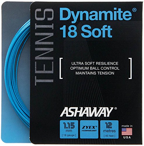 Ashaway Dynamite 18 Soft Tennis String Set - Power Blue