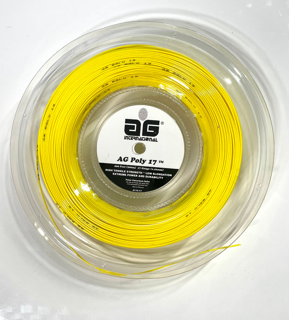 AG POLY 17 Tennis String 660' Reel - Yellow