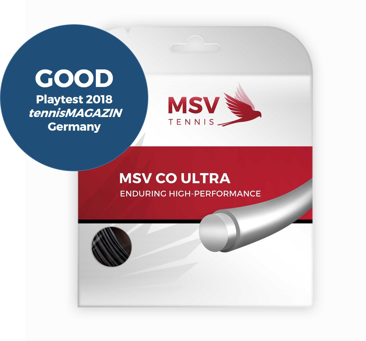 MSV Co Ultra Tennis String Set, 17/1.20 Gauge, Black