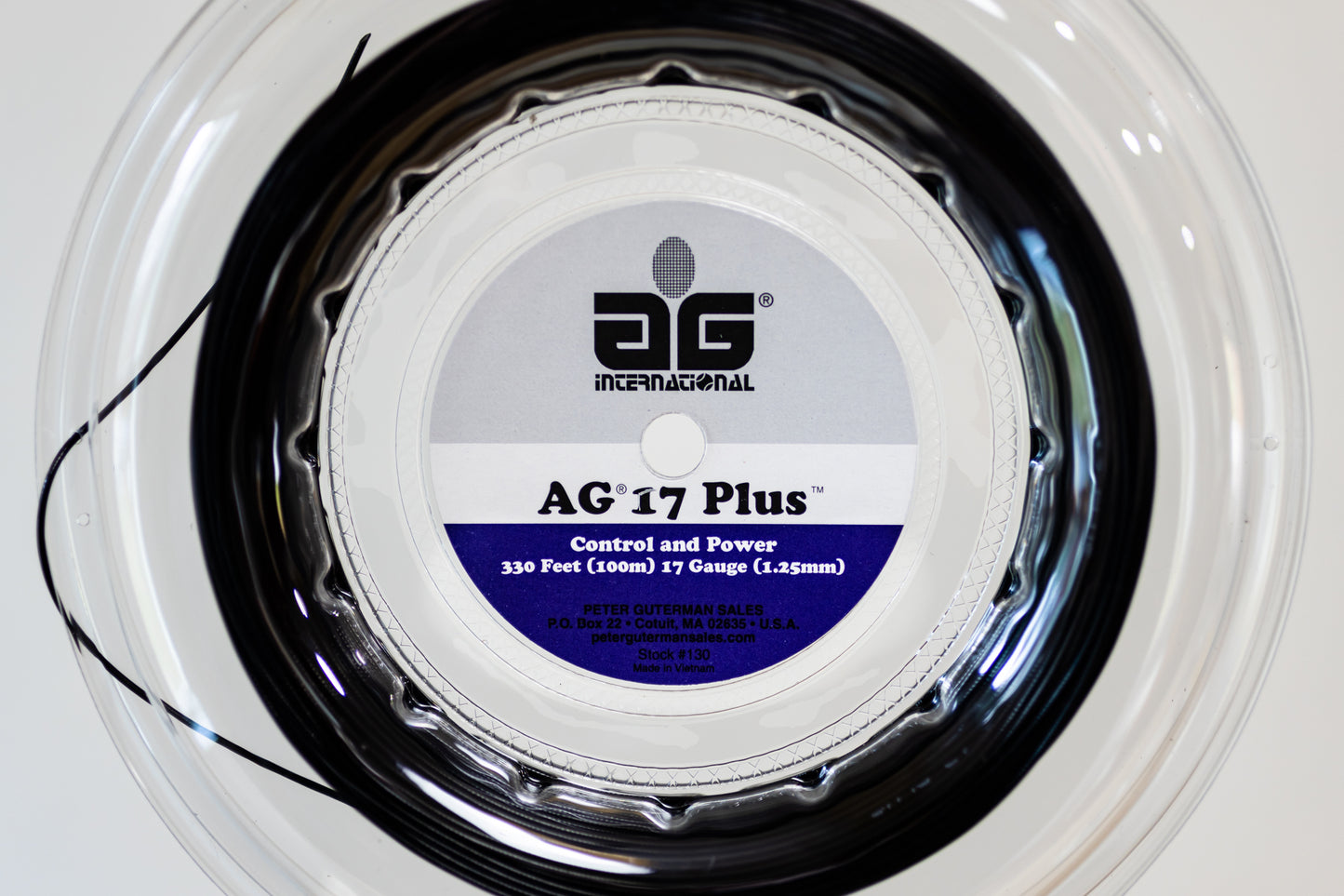 AG 17 Synthetic Gut Plus 330' Black Tennis String