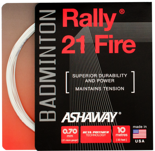 Ashaway Rally 21 Fire White Badminton String Set