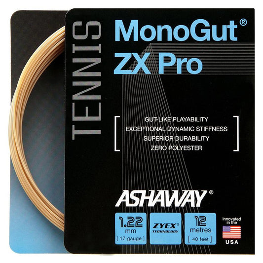 Ashaway Monogut ZX Pro 17 Tennis String Set - Natural