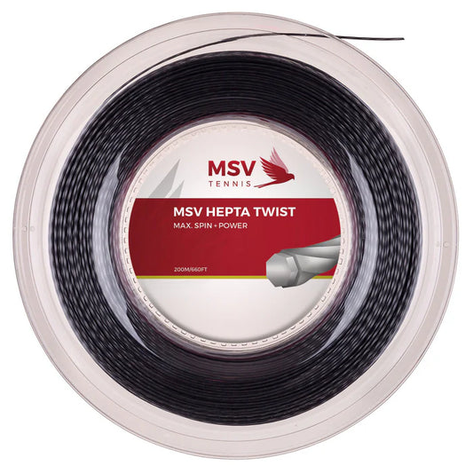 MSV Hepta Twist Tennis String 200m 1,20mm anthracite