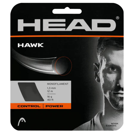Head Hawk Tennis String Set-16G Black
