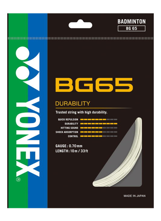 Yonex BG 65 Badminton String - White