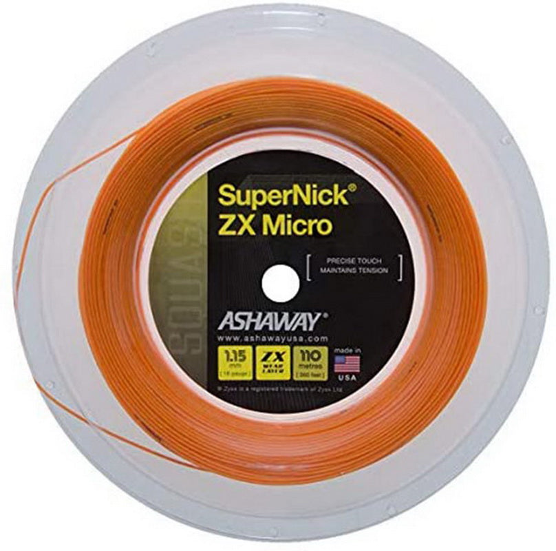 Ashaway SUPERNICK ZX MICRO 30' Reel - Squash - orange