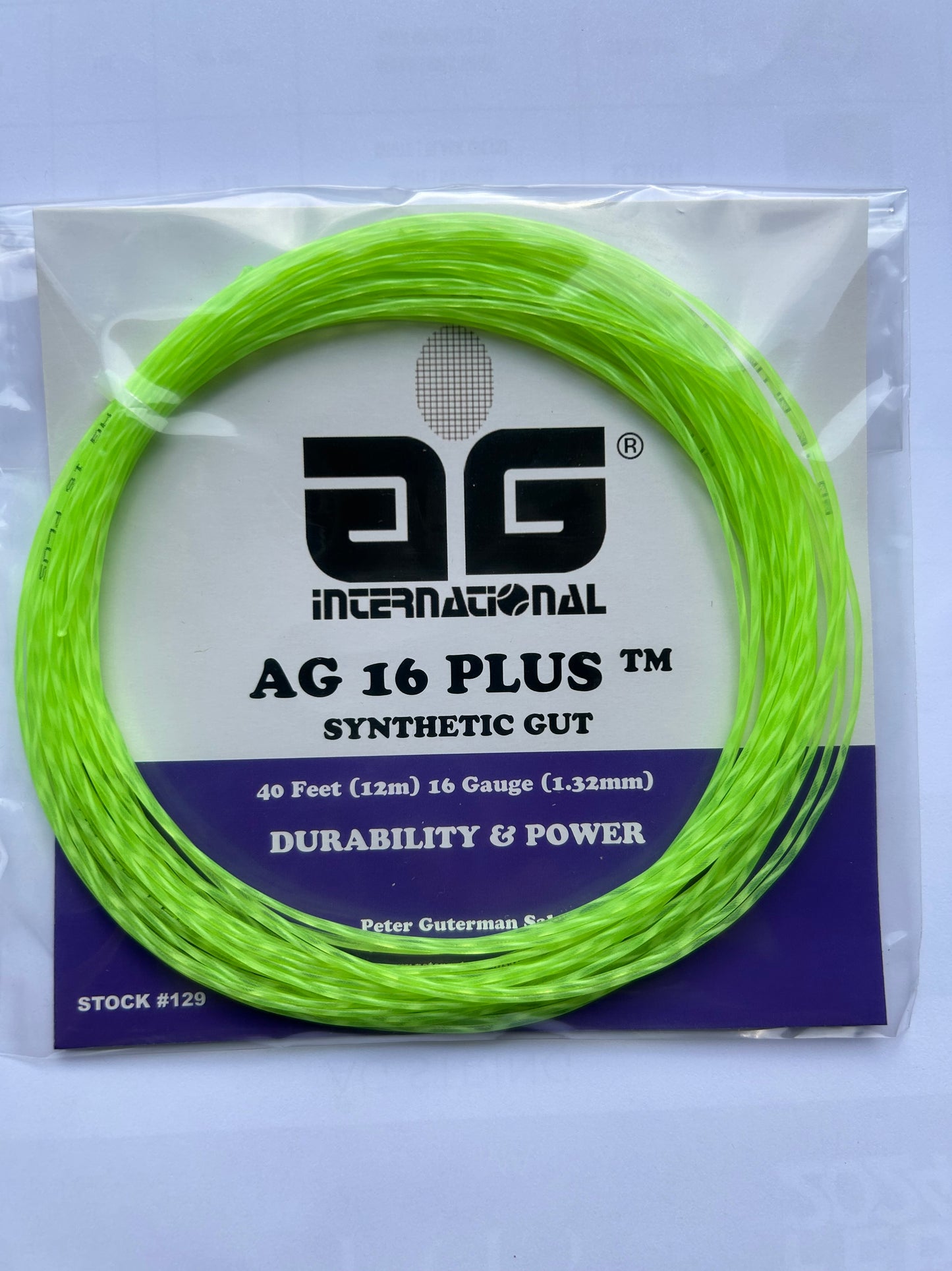 AG 16 Plus Tennis String Set - Green