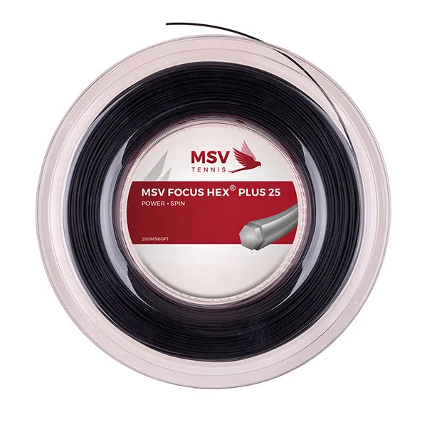 MSV Focus Hex Plus 25 Tennis String 200m 1,25mm Black