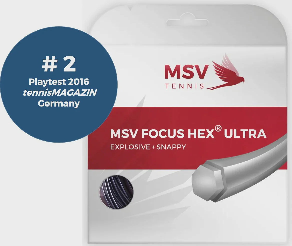 MSV Focus Hex Ultra Tennis String Set 1.30mm / 16 black