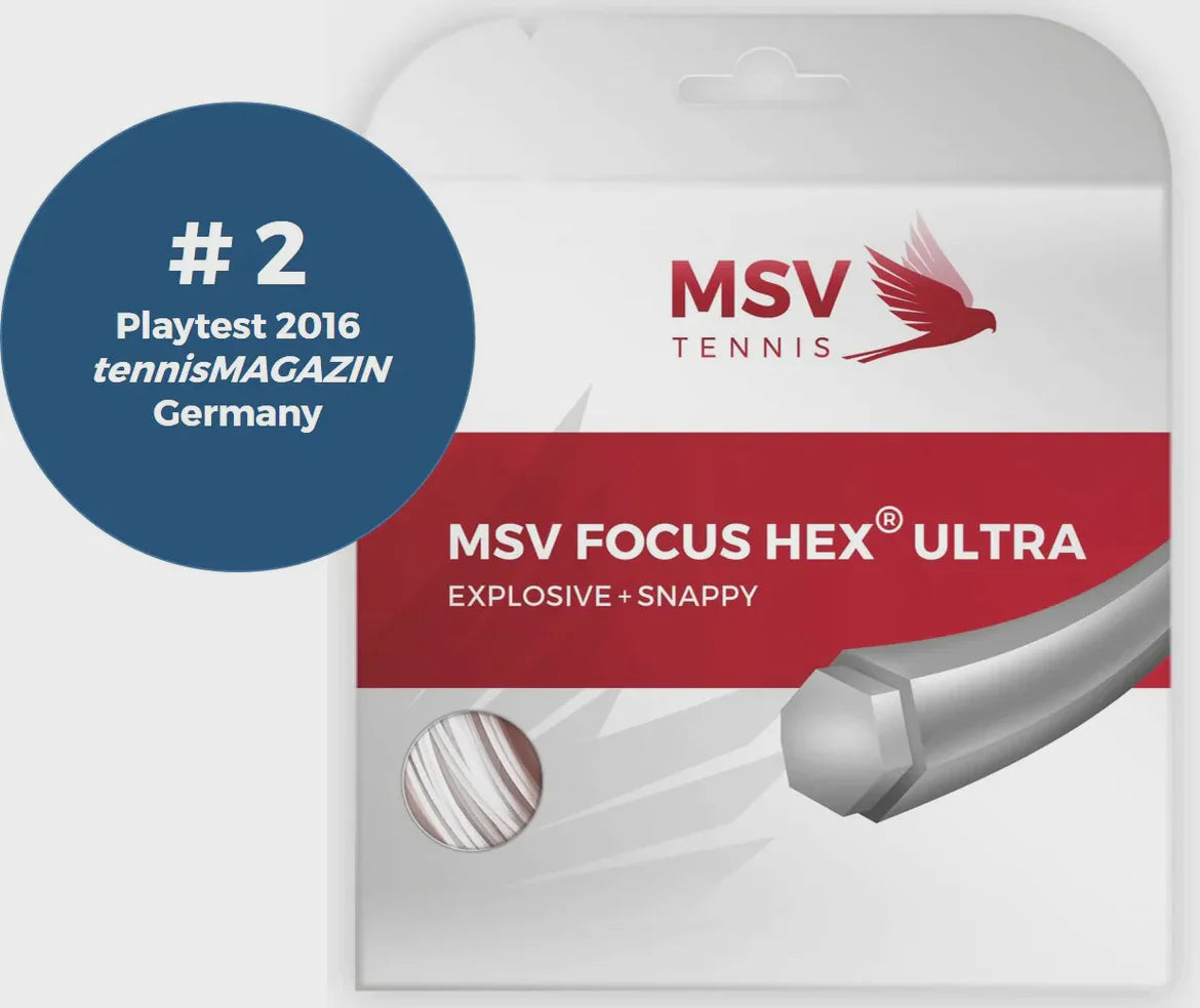 MSV Focus Hex Ultra Tennis String Set 1.30mm / 16 white