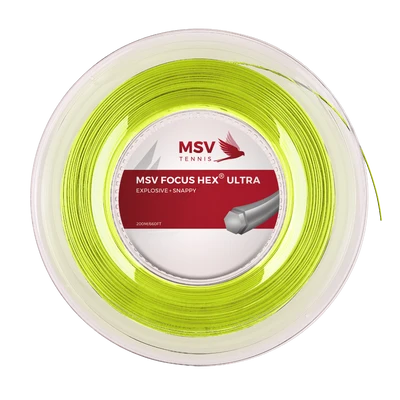 MSV Focus HEX Ultra String 200m Reel - Neon Yellow | 1.25mm