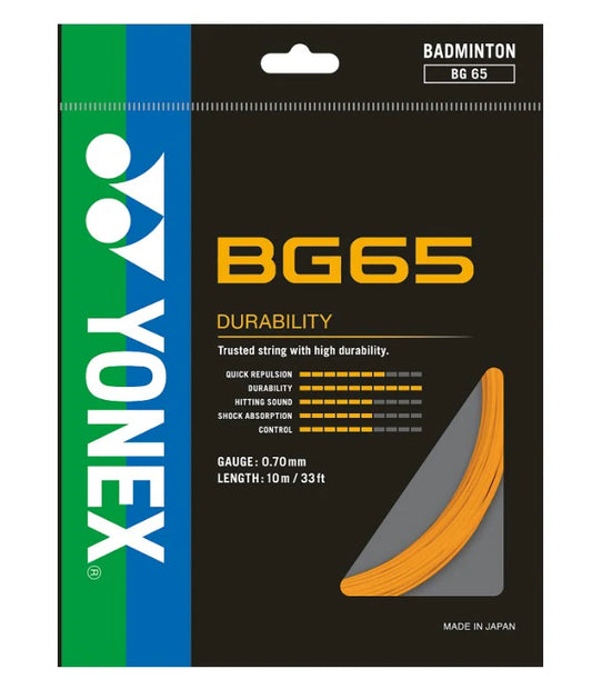 Yonex BG 65 Badminton String - Amber