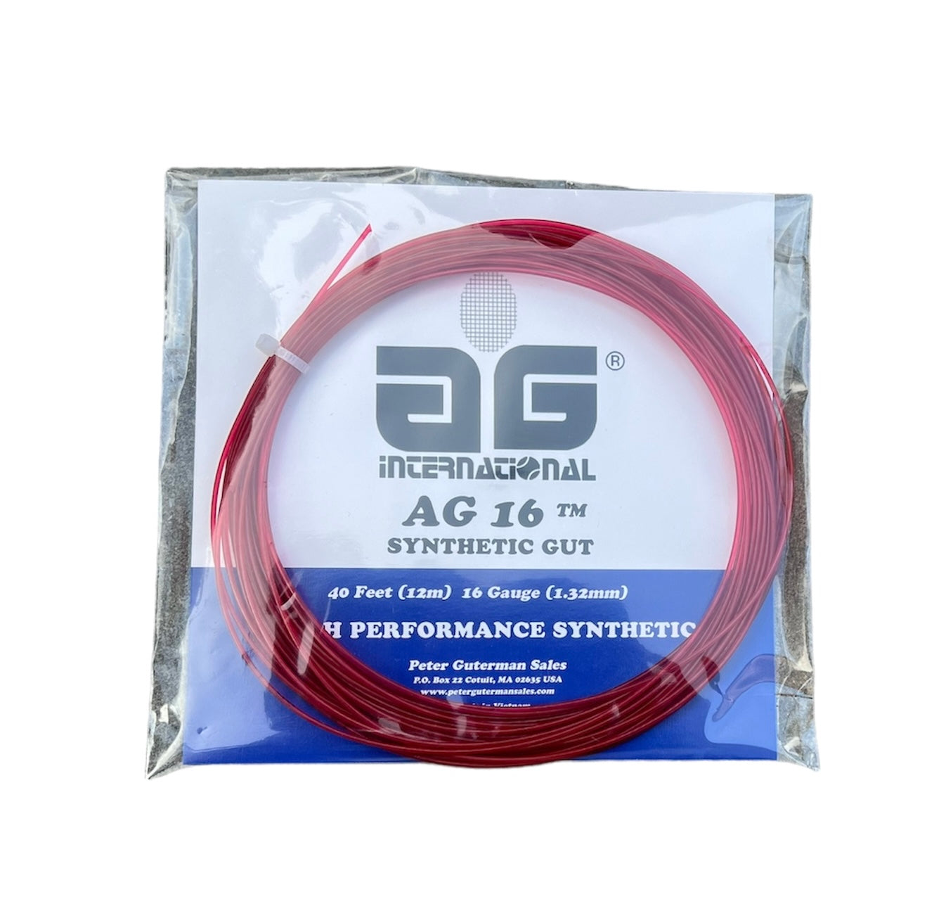 AG 16 Synthetic Gut String Set-16-Red