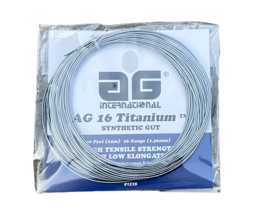 AG 16 TITANIUM Tennis String Set -Silver