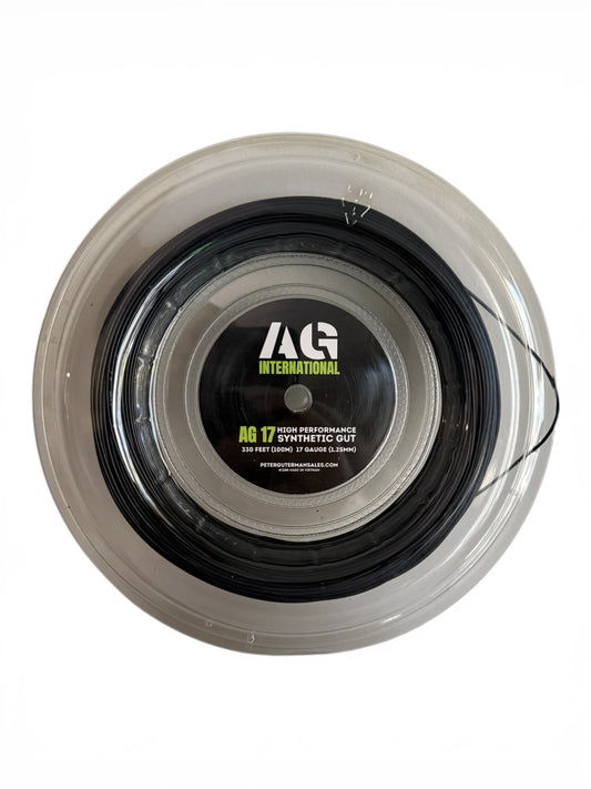 AG 17 Synthetic Gut Tennis String Reel-17-Black