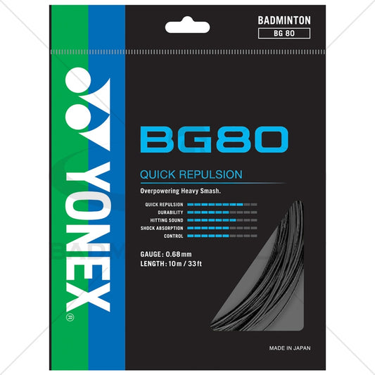 Yonex BG 80 Badminton String - Black