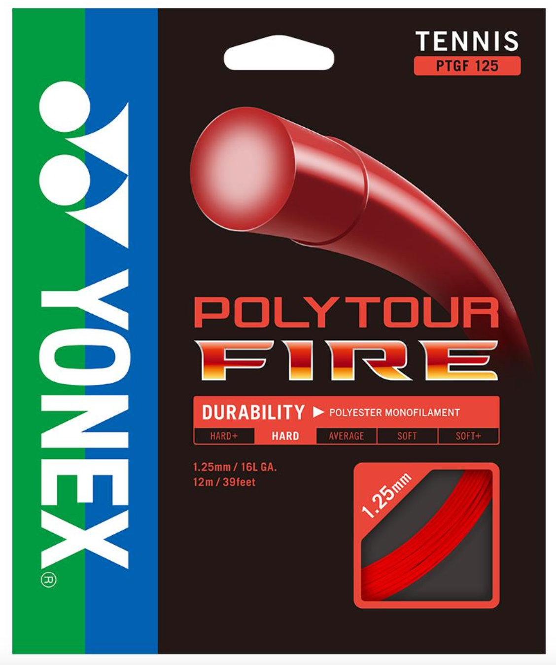 Yonex POLYTOUR FIRE Tennis String Red