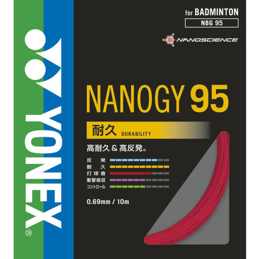 Yonex Nanogy 95 Badminton String - Red