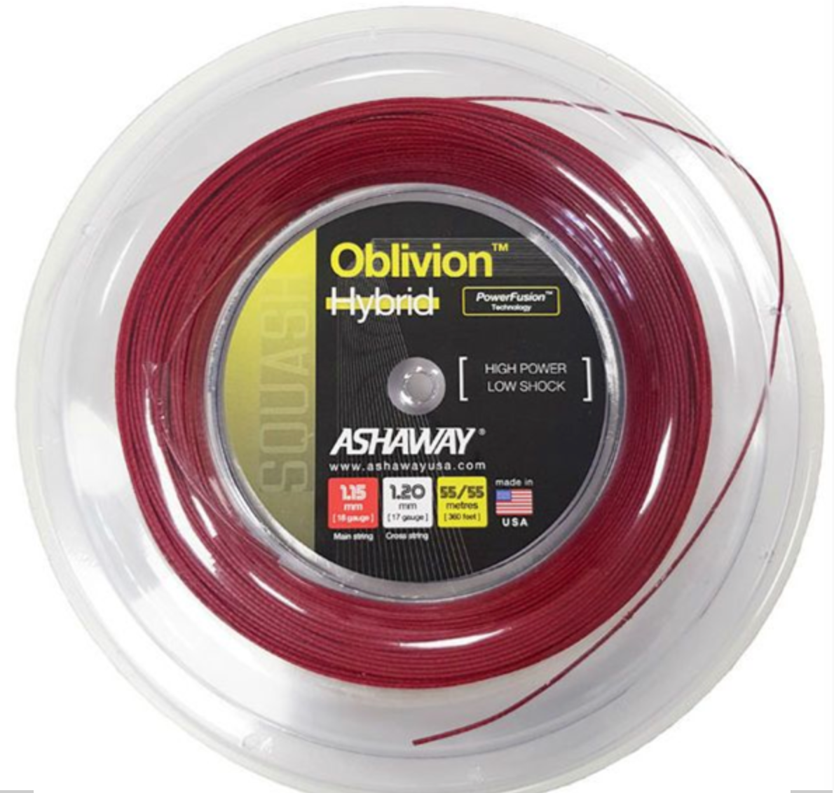 Ashaway Oblivian Hybrid 17/18 Squash String Reel