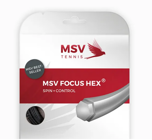 MSV Focus HEX® Tennis String set -19G/ 1.10mm Black