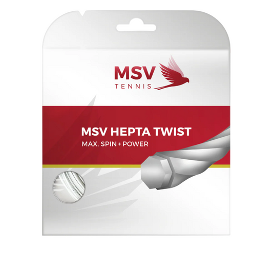 MSV Hepta Twist Tennis String 12m 1.30mm White