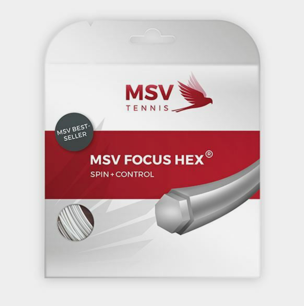 MSV Focus HEX Tennis String 12 m 1.18 mm - White
