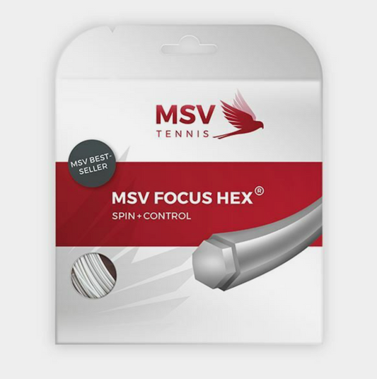 MSV Focus HEX Tennis String 12 m 1.18 mm - White