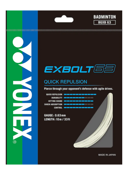 Yonex Exbolt 63 Badminton String - White