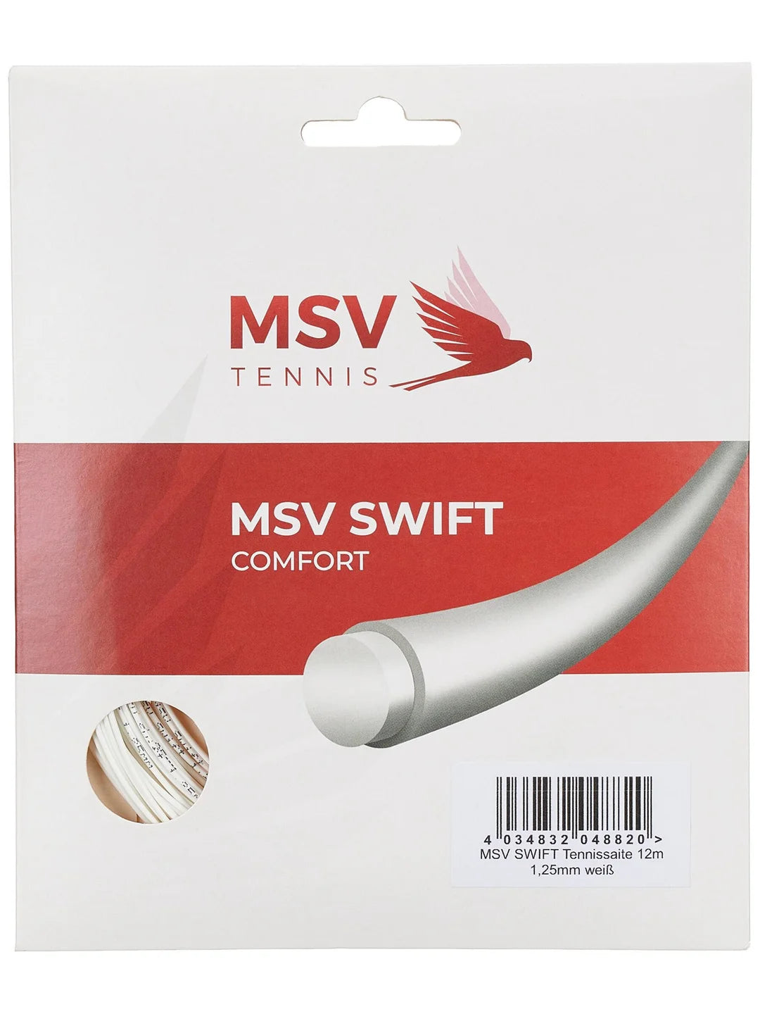 MSV Swift Tennis String Set 1.25mm - White